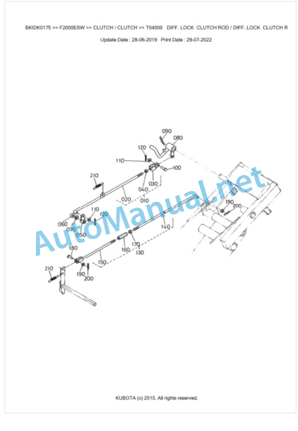 Kubota F2000ESW Parts Manual PDF BKIDK0175 3 Kubota F2000ESW Parts Manual PDF BKIDK0175-3