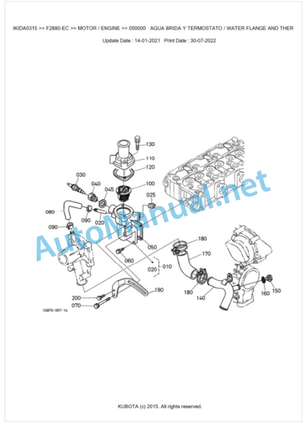 Kubota F2880-EC Parts Manual PDF BKIDA0315 2 Kubota F2880-EC Parts Manual PDF BKIDA0315-2
