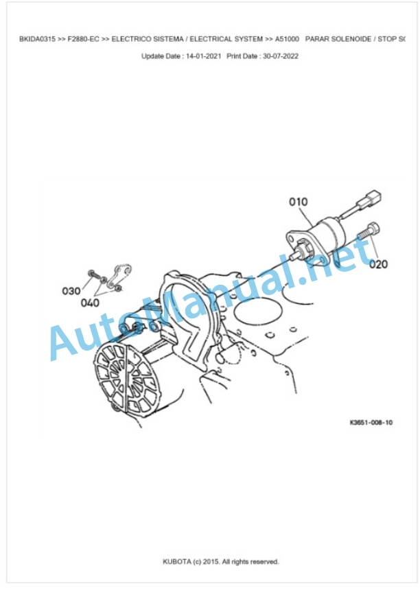 Kubota F2880-EC Parts Manual PDF BKIDA0315 3 Kubota F2880-EC Parts Manual PDF BKIDA0315-3