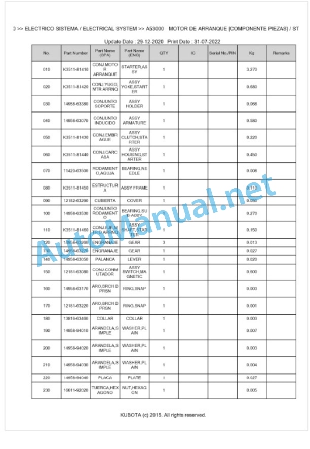 Kubota F3060 Parts Manual PDF BKIDA0230 3 Kubota F3060 Parts Manual PDF BKIDA0230-3