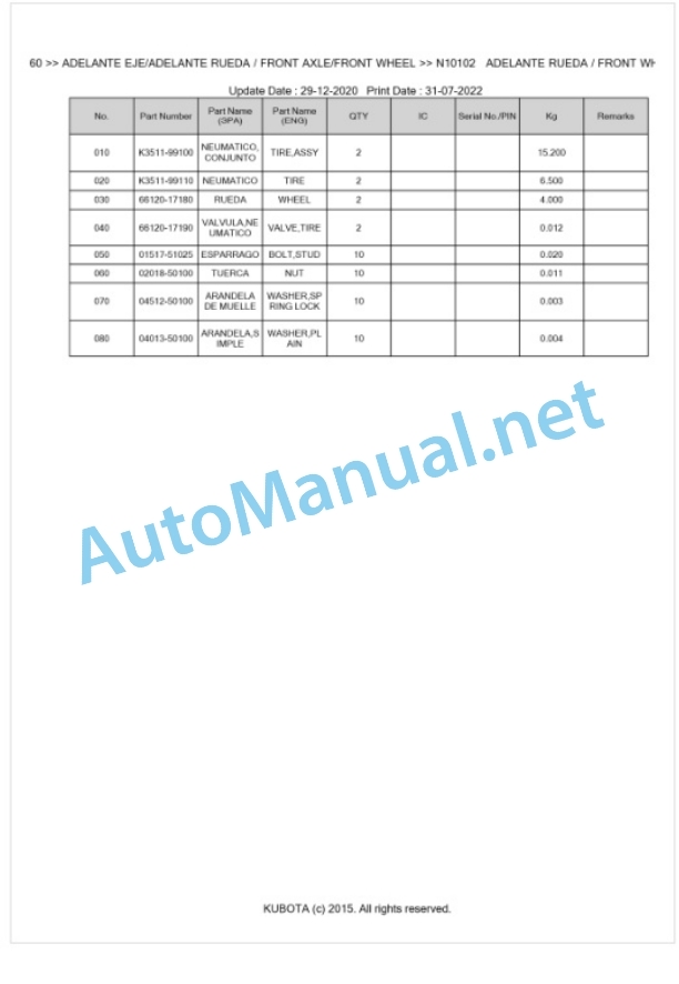 Kubota F3060 Parts Manual PDF BKIDA0230 4 Kubota F3060 Parts Manual PDF BKIDA0230-4