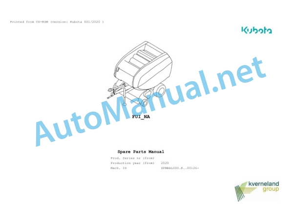 Kubota FUI_NA Parts Manual PDF 3 Kubota FUI_NA Parts Manual PDF-3
