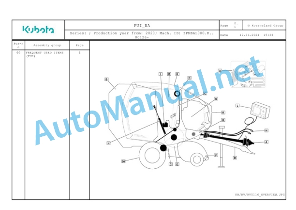 Kubota FUI_NA Parts Manual PDF 4 Kubota FUI_NA Parts Manual PDF-4