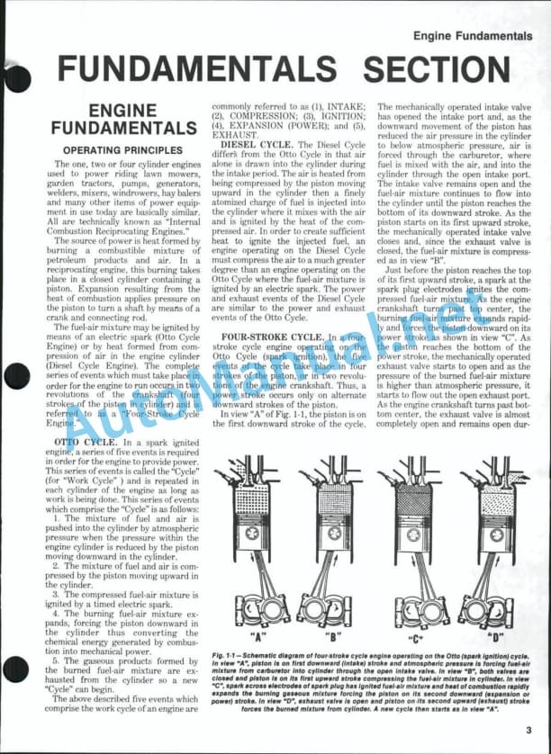 Kubota Fundamentals Section Service Manual PDF