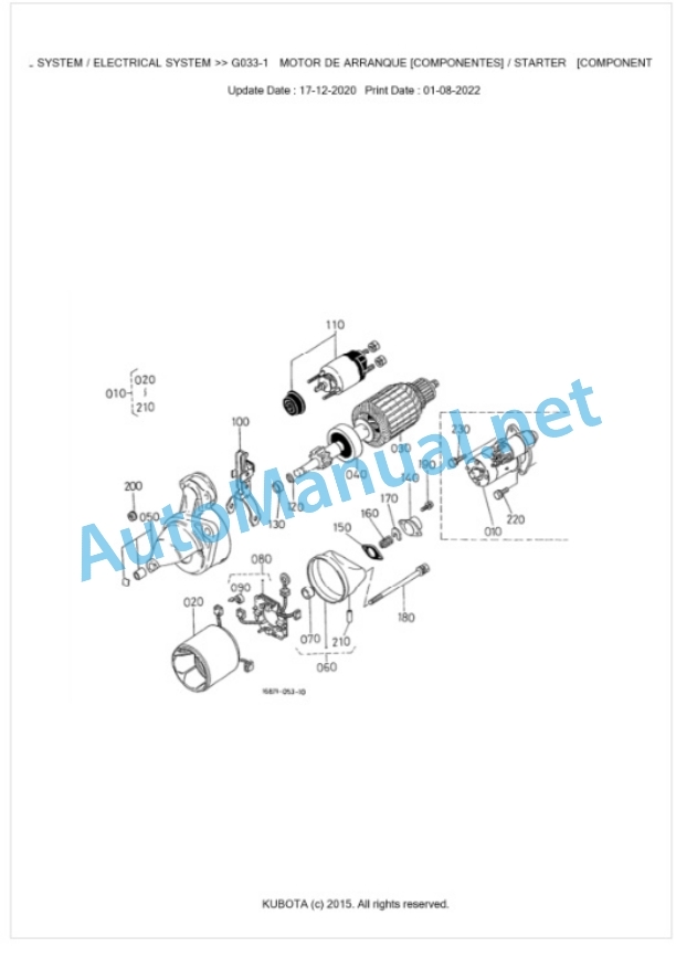 Kubota G1900-S Parts Manual PDF BKIDA0106-3