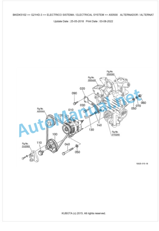 Kubota G21HD-3, G21LD-3 Parts Manual PDF BKIDK5102 3 Kubota G21HD-3, G21LD-3 Parts Manual PDF BKIDK5102-3