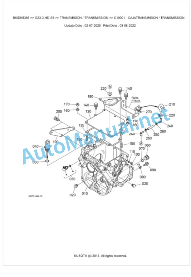 Kubota G23-3-HD-S5 Parts Manual PDF BKIDK5366 3 Kubota G23-3-HD-S5 Parts Manual PDF BKIDK5366-3