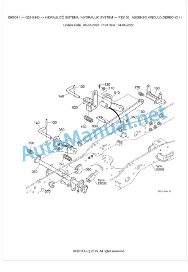 Kubota G23-II-HD Parts Manual PDF BKIDK5041 5 Kubota G23-II-HD Parts Manual PDF BKIDK5041-5