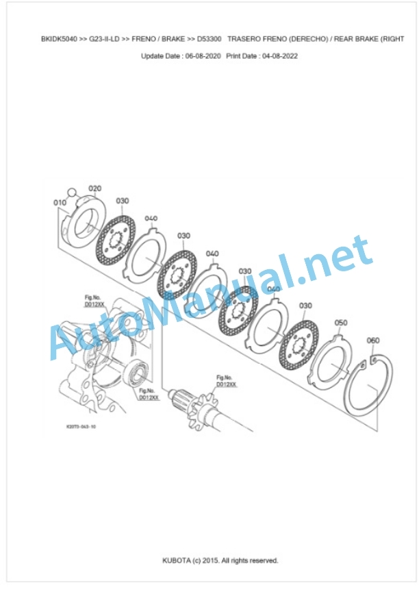 Kubota G23-II-LD Parts Manual PDF BKIDK5040 4 Kubota G23-II-LD Parts Manual PDF BKIDK5040-4