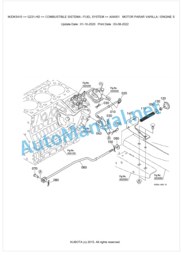 Kubota G231-HD Parts Manual PDF BKIDK5410 2 Kubota G231-HD Parts Manual PDF BKIDK5410-2