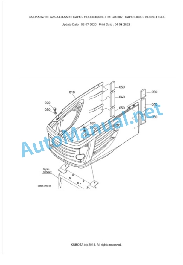 Kubota G26-3-LD-S5 Parts Manual PDF BKIDK5367 5 Kubota G26-3-LD-S5 Parts Manual PDF BKIDK5367-5