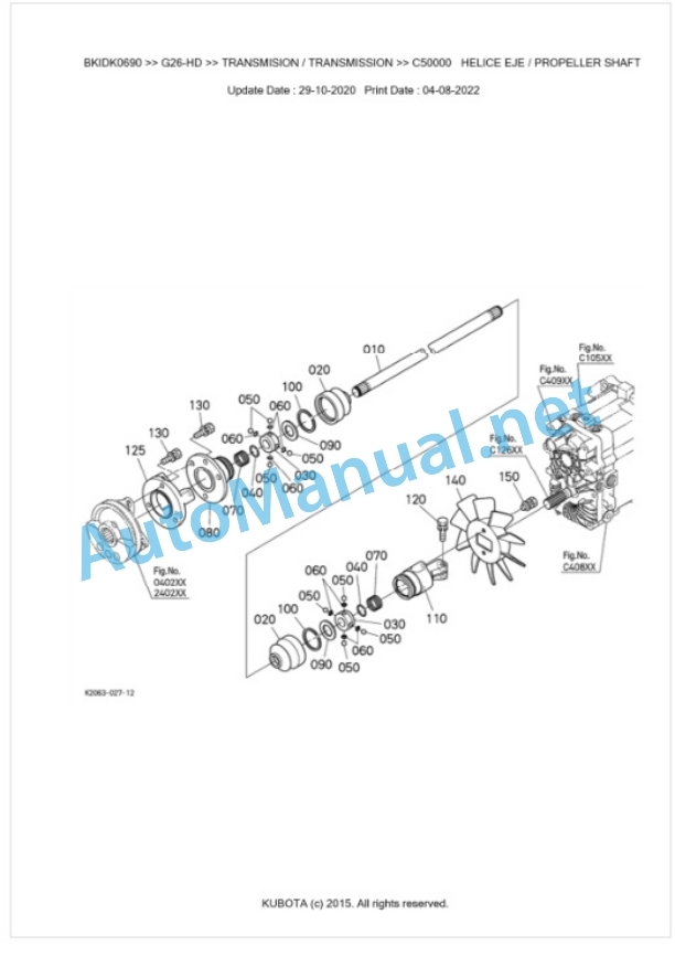 Kubota G26-HD Parts Manual PDF BKIDK0690 3 Kubota G26-HD Parts Manual PDF BKIDK0690-3