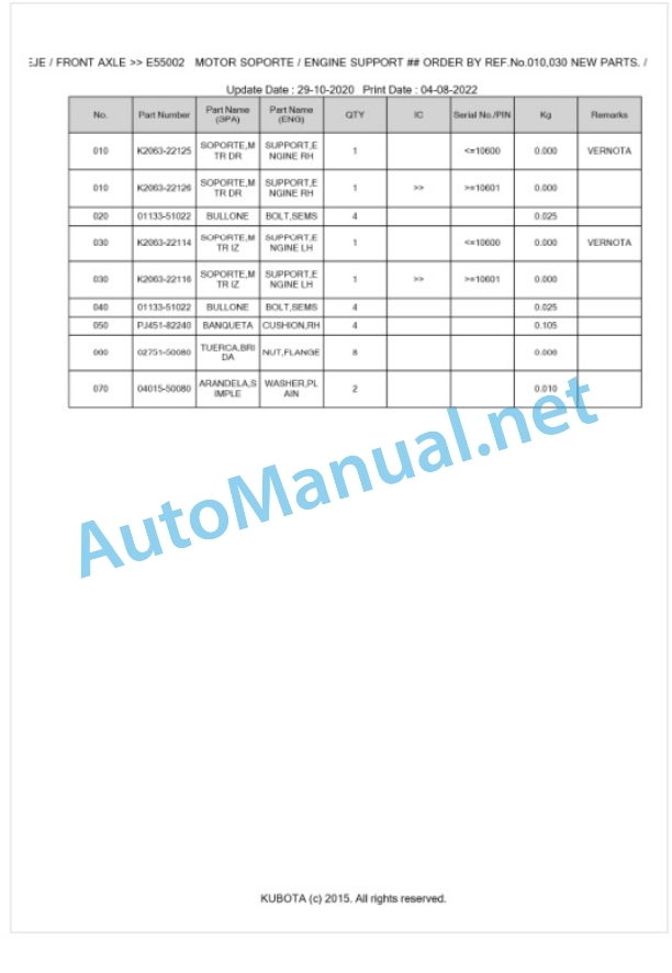 Kubota G26-HD Parts Manual PDF BKIDK0690 4 Kubota G26-HD Parts Manual PDF BKIDK0690-4