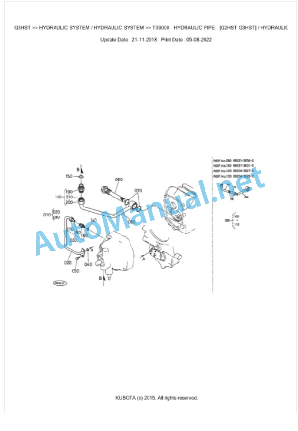 Kubota G3HST Parts Manual PDF BKIDA0029 5 Kubota G3HST Parts Manual PDF BKIDA0029-5