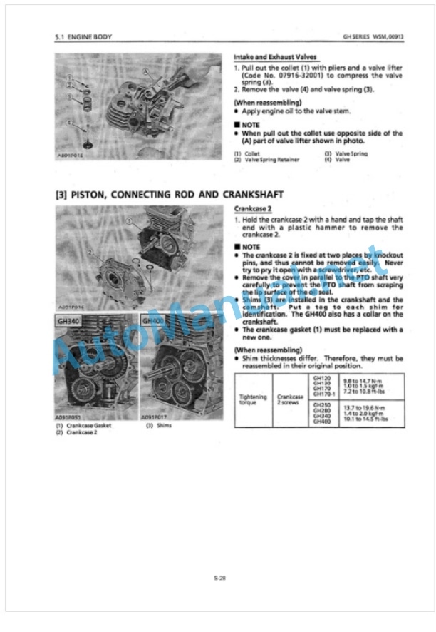 Kubota GH Series Gasoline Engine Workshop Manual PDF 4 Kubota GH Series Gasoline Engine Workshop Manual PDF-4