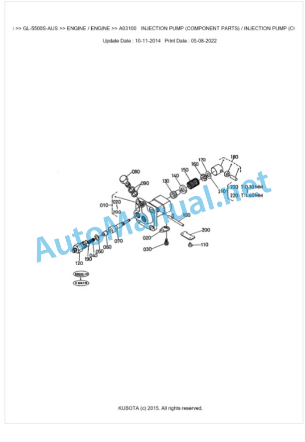 Kubota GL-5500S-AUS Parts Manual PDF BKIDK0473 3 Kubota GL-5500S-AUS Parts Manual PDF BKIDK0473-3
