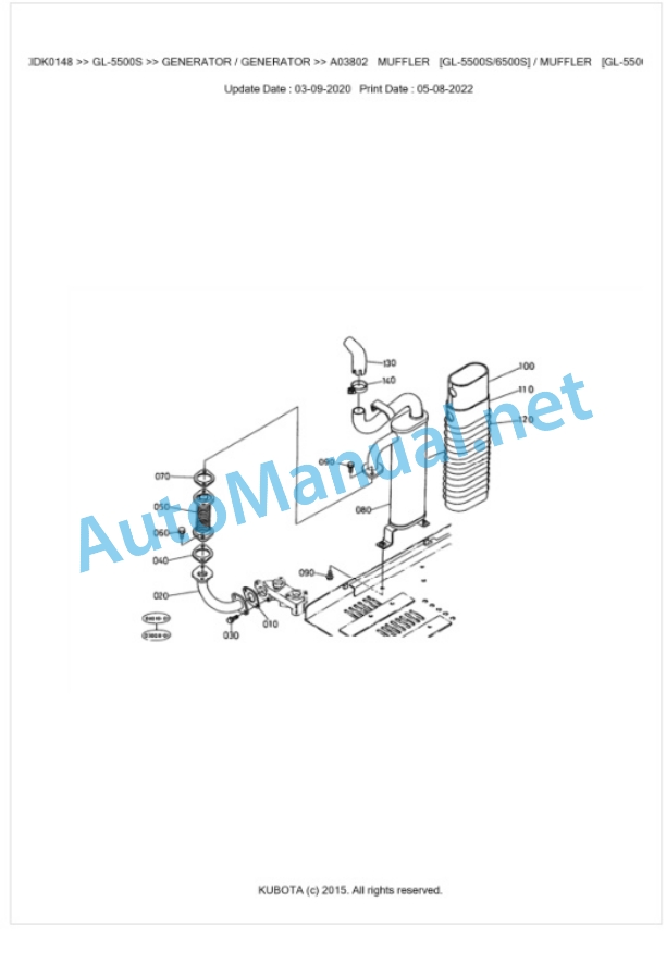 Kubota GL-5500S Parts Manual PDF BKIDK0148 4 Kubota GL-5500S Parts Manual PDF BKIDK0148-4