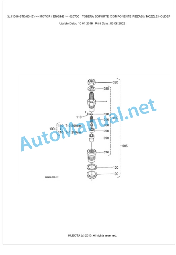 Kubota GL11000-STD(60HZ) Parts Manual PDF BKIDK0610 3 Kubota GL11000-STD(60HZ) Parts Manual PDF BKIDK0610-3
