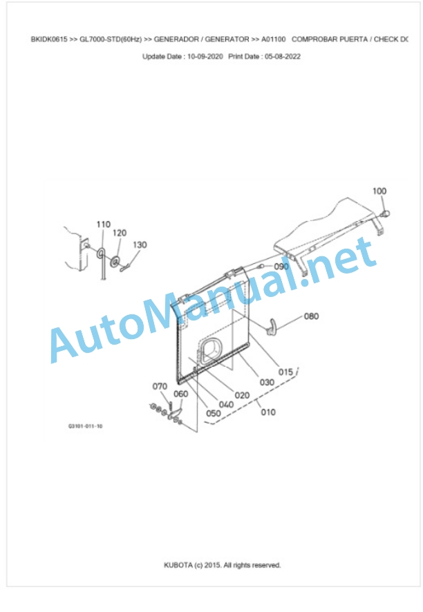 Kubota GL7000-STD(60Hz) Parts Manual PDF BKIDK0615 5 Kubota GL7000-STD(60Hz) Parts Manual PDF BKIDK0615-5