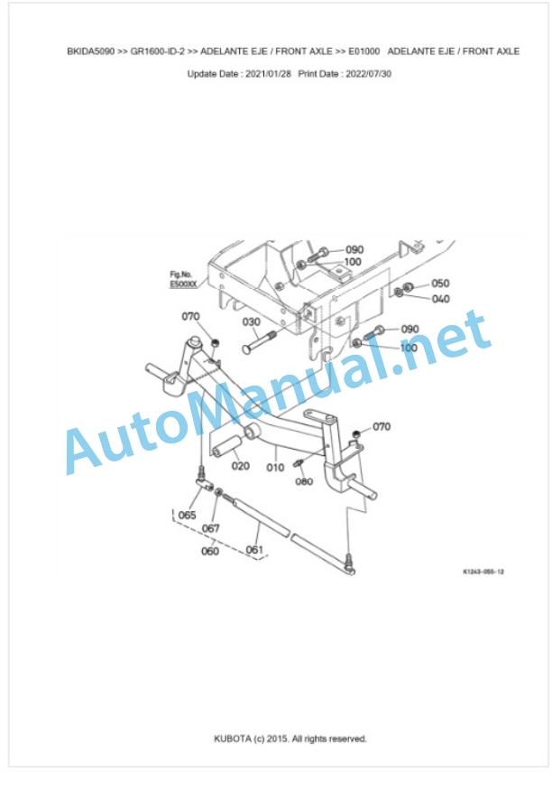 Kubota GR1600-ID-2 Parts Manual PDF BKIDA5090 5 Kubota GR1600-ID-2 Parts Manual PDF BKIDA5090-5