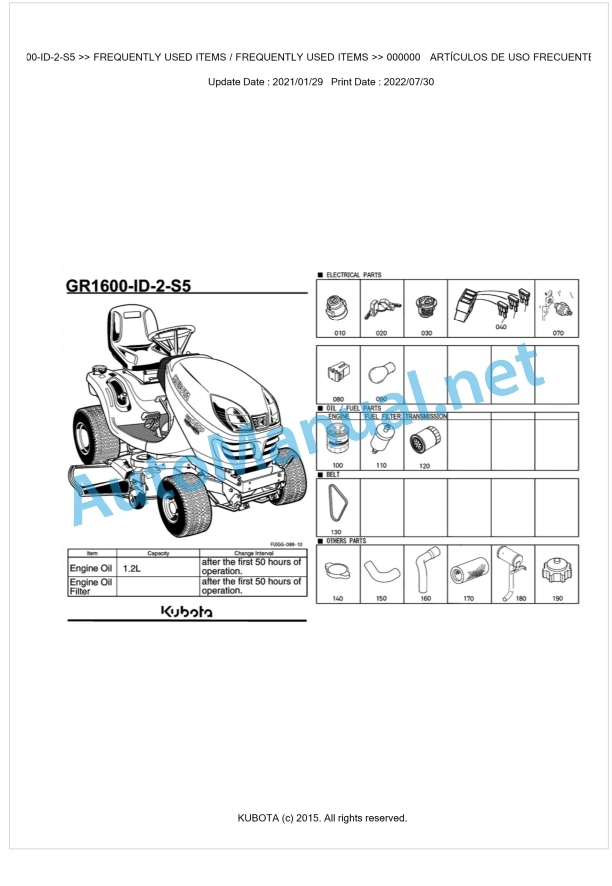 Kubota GR1600-ID-2-S5 Parts Manual PDF BKIDA5197 1 Kubota GR1600-ID-2-S5 Parts Manual PDF BKIDA5197