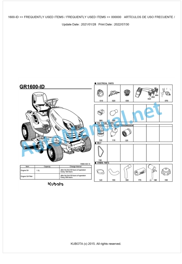 Kubota GR1600-ID Parts Manual PDF BKIDA5059 1 Kubota GR1600-ID Parts Manual PDF BKIDA5059