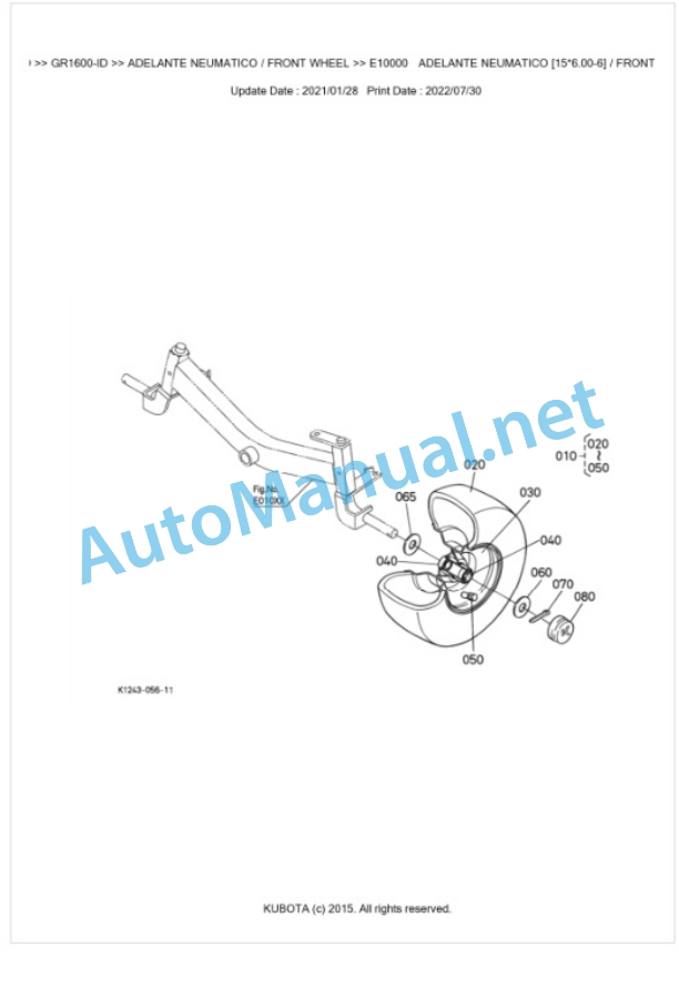 Kubota GR1600-ID Parts Manual PDF BKIDA5059 5 Kubota GR1600-ID Parts Manual PDF BKIDA5059-5
