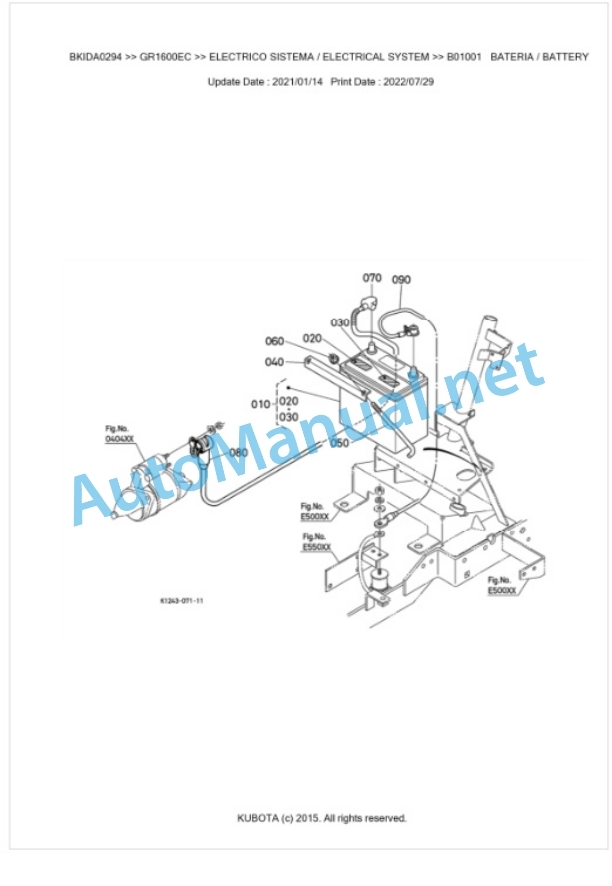 Kubota GR1600EC Parts Manual PDF BKIDA0294 4 Kubota GR1600EC Parts Manual PDF BKIDA0294-4