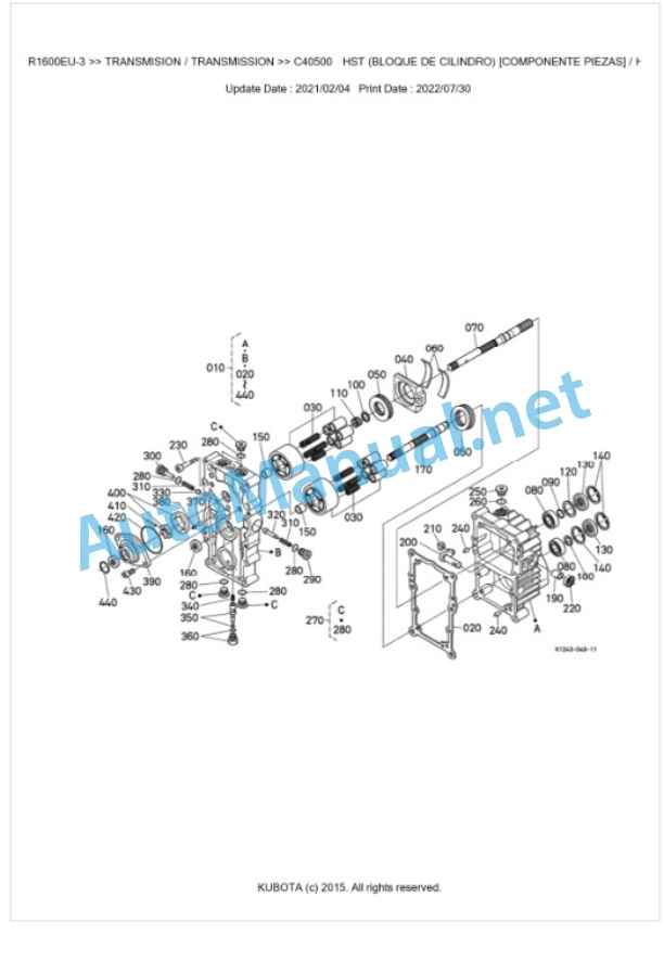 Kubota GR1600EU-3 Parts Manual PDF BKIDA5160 4 Kubota GR1600EU-3 Parts Manual PDF BKIDA5160-4