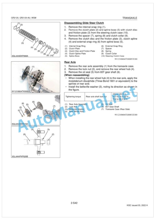 Kubota GR2120, GR2120-AU Workshop Manual PDF 4 Kubota GR2120, GR2120-AU Workshop Manual PDF-4