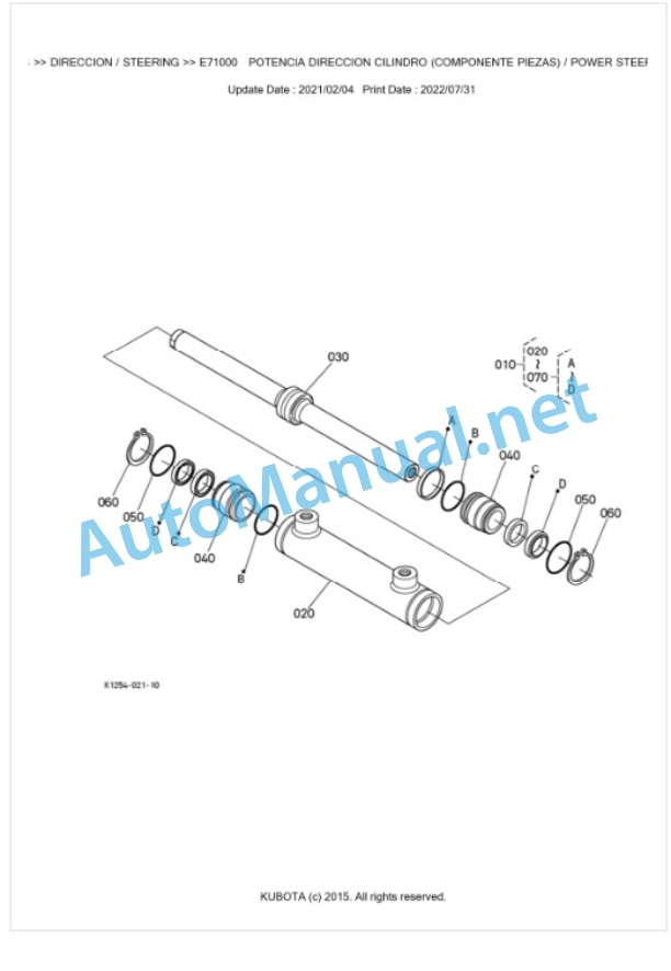 Kubota GR2120EU-3 Parts Manual PDF BKIDA5164-5