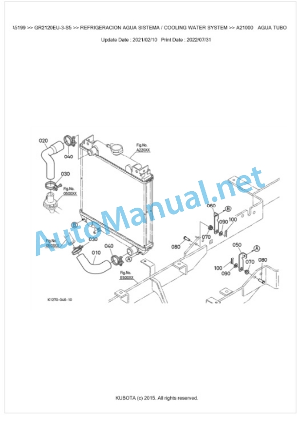 Kubota GR2120EU-3-S5 Parts Manual PDF BKIDA5199 3 Kubota GR2120EU-3-S5 Parts Manual PDF BKIDA5199-3