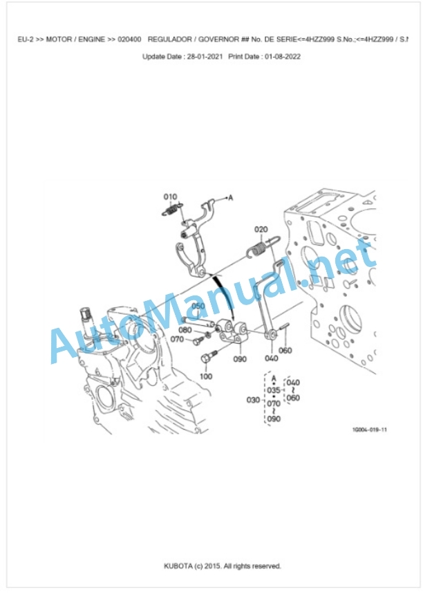 Kubota GR2120SEU-2 Parts Manual PDF BKIDA5085 2 Kubota GR2120SEU-2 Parts Manual PDF BKIDA5085-2