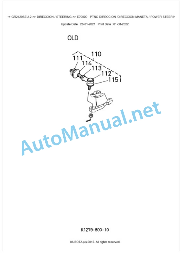 Kubota GR2120SEU-2 Parts Manual PDF BKIDA5085 5 Kubota GR2120SEU-2 Parts Manual PDF BKIDA5085-5