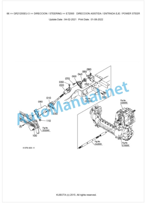 Kubota GR2120SEU-3 Parts Manual PDF BKIDA5166 5 Kubota GR2120SEU-3 Parts Manual PDF BKIDA5166-5