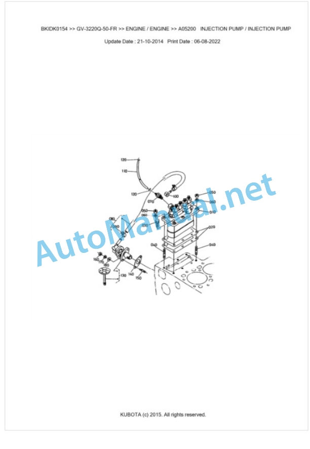 Kubota GV-3220Q-50-FR Parts Manual PDF BKIDK0154 3 Kubota GV-3220Q-50-FR Parts Manual PDF BKIDK0154-3