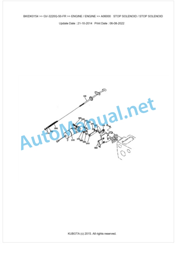 Kubota GV-3220Q-50-FR Parts Manual PDF BKIDK0154 4 Kubota GV-3220Q-50-FR Parts Manual PDF BKIDK0154-4