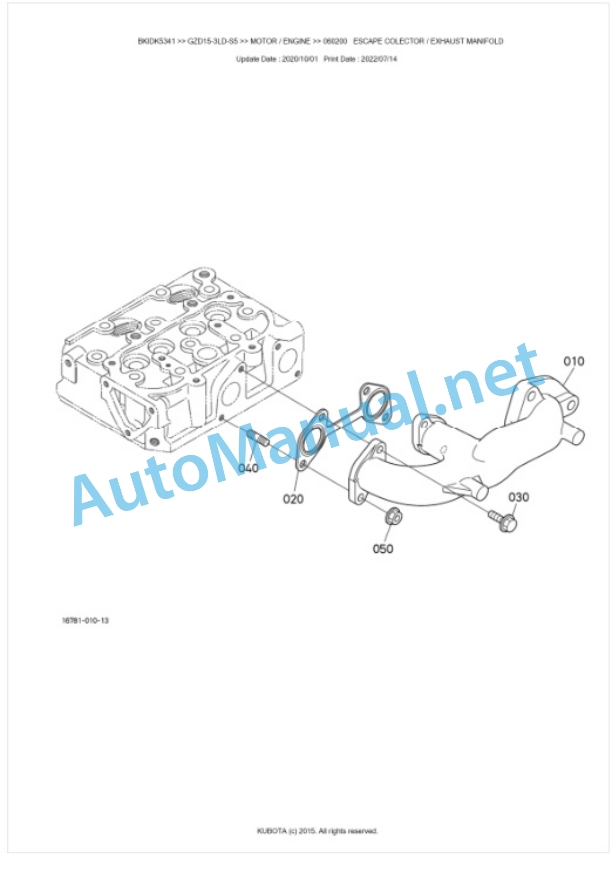 Kubota GZD15-3HD-S5, GZD15-3LD-S5 Parts Manual PDF BKIDK5341 2 Kubota GZD15-3HD-S5, GZD15-3LD-S5 Parts Manual PDF BKIDK5341-2