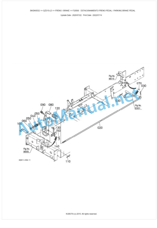 Kubota GZD15-HD, GZD15-LD Parts Manual PDF BKIDK0532 4 Kubota GZD15-HD, GZD15-LD Parts Manual PDF BKIDK0532-4