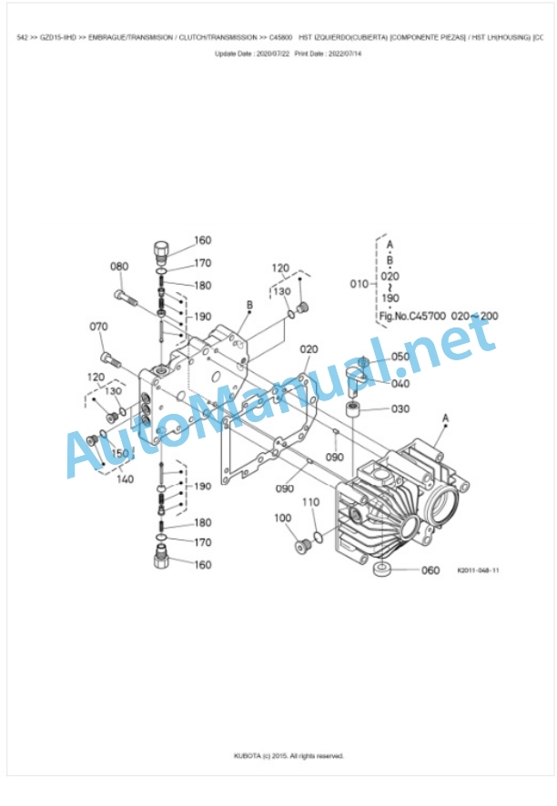 Kubota GZD15-IIHD, GZD15-IILD Parts Manual PDF BKIDK0542 4 Kubota GZD15-IIHD, GZD15-IILD Parts Manual PDF BKIDK0542-4