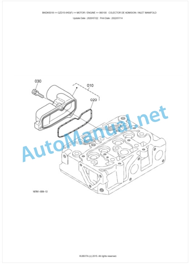 Kubota GZD15-IIHD(F) Parts Manual PDF BKIDK5018 2 Kubota GZD15-IIHD(F) Parts Manual PDF BKIDK5018-2