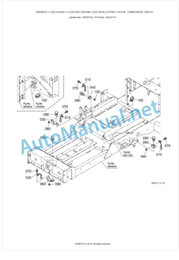 Kubota GZD15-IIHD(F) Parts Manual PDF BKIDK5018 3 Kubota GZD15-IIHD(F) Parts Manual PDF BKIDK5018-3