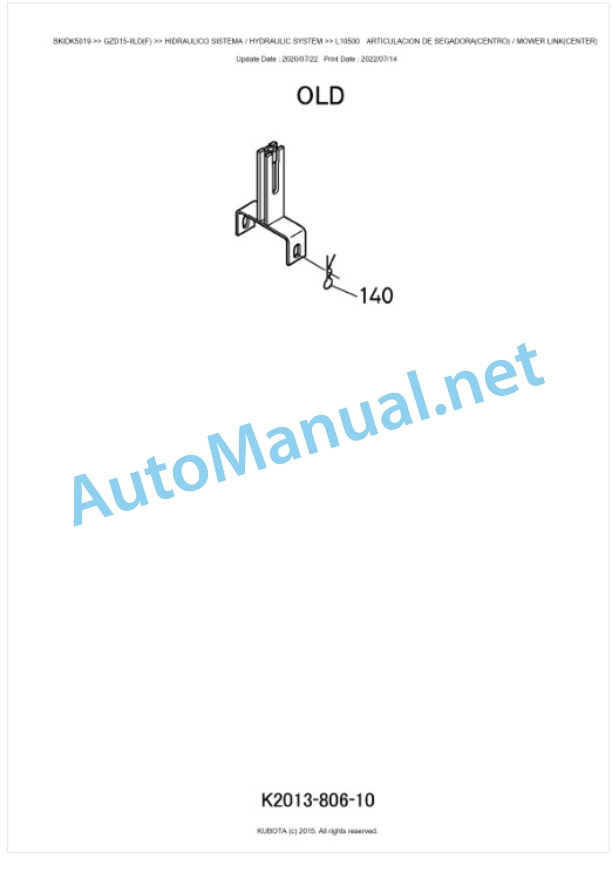 Kubota GZD15-IILD(F) Parts Manual PDF BKIDK5019 5 Kubota GZD15-IILD(F) Parts Manual PDF BKIDK5019-5