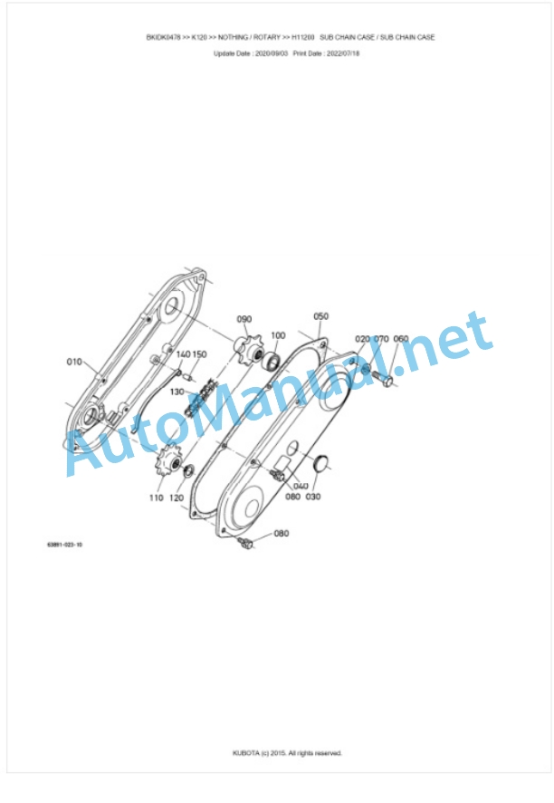 Kubota K120 Parts Manual PDF BKIDK0478 5 Kubota K120 Parts Manual PDF BKIDK0478-5