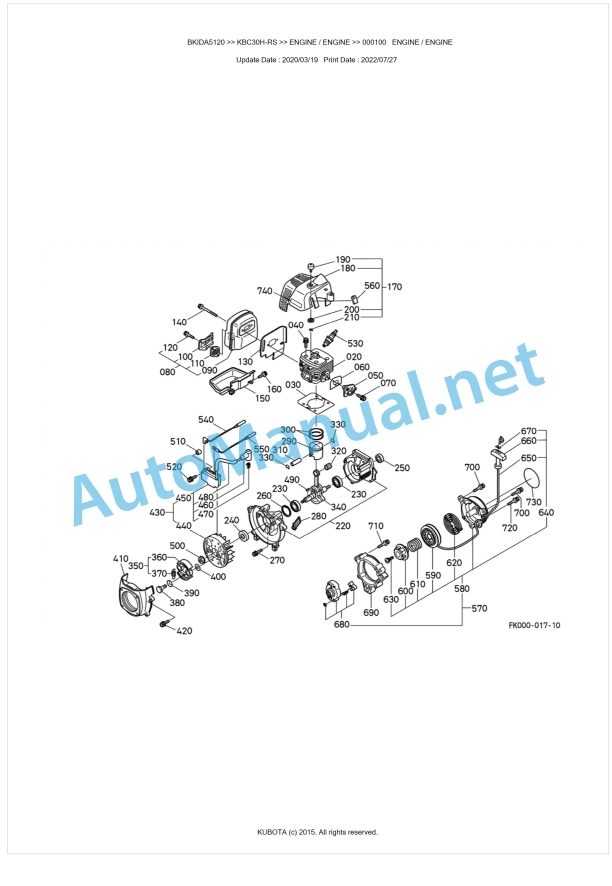 Kubota KBC30H-RS Parts Manual PDF BKIDA5120 1 Kubota KBC30H-RS Parts Manual PDF BKIDA5120