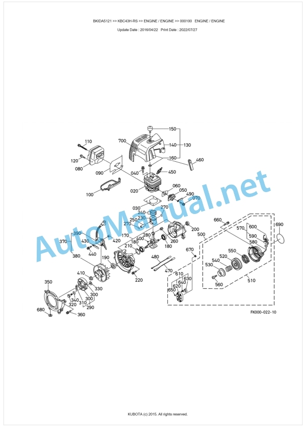 Kubota KBC43H-RS Parts Manual PDF BKIDA5121 1 Kubota KBC43H-RS Parts Manual PDF BKIDA5121