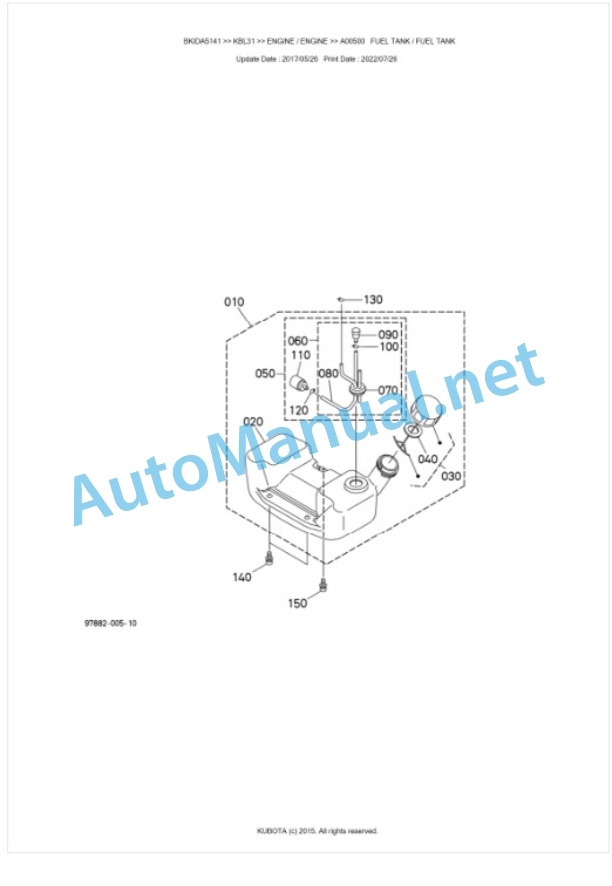 Kubota KBL31 Parts Manual PDF BKIDA5141 4 Kubota KBL31 Parts Manual PDF BKIDA5141-4