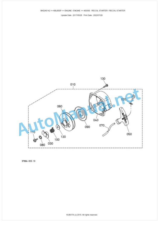 Kubota KBL85SP Parts Manual PDF BKIDA5142 2 Kubota KBL85SP Parts Manual PDF BKIDA5142-2