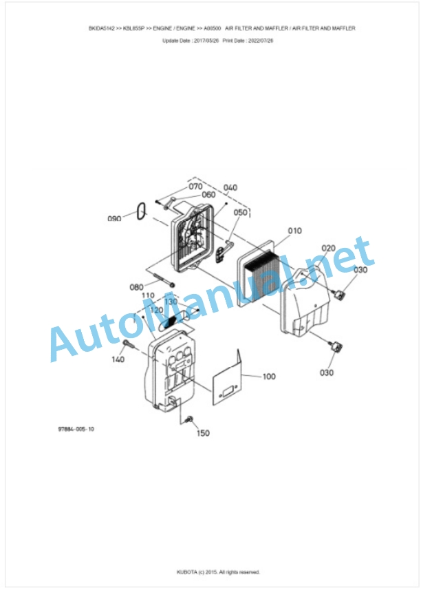 Kubota KBL85SP Parts Manual PDF BKIDA5142 3 Kubota KBL85SP Parts Manual PDF BKIDA5142-3