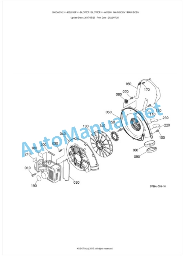 Kubota KBL85SP Parts Manual PDF BKIDA5142 5 Kubota KBL85SP Parts Manual PDF BKIDA5142-5